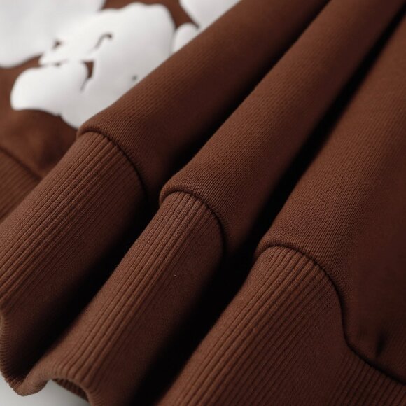 Denim Tears Cotton Sweatshirt with Embossed Print in Kapok Brown - Picture 7 of 8